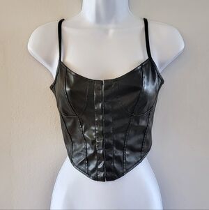 Black Faux Leather Whimsigoth Goth Witchy Bikercore Dark Goblin Festival Fairy L